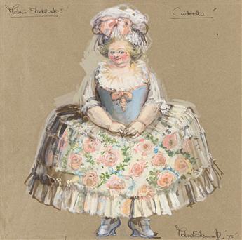 MICHAEL STENNETT (1946 - 2020) 6 costume designs and 1 set design for Cinderella.